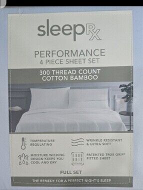 $160 RETAIL SleepRx Performance FULL Set - Light Blue